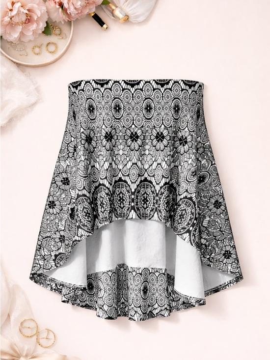 torrid Dresses & Skirts - Torrid Women’s Size 2 Black and White High-Low A-Line Lace Skirt